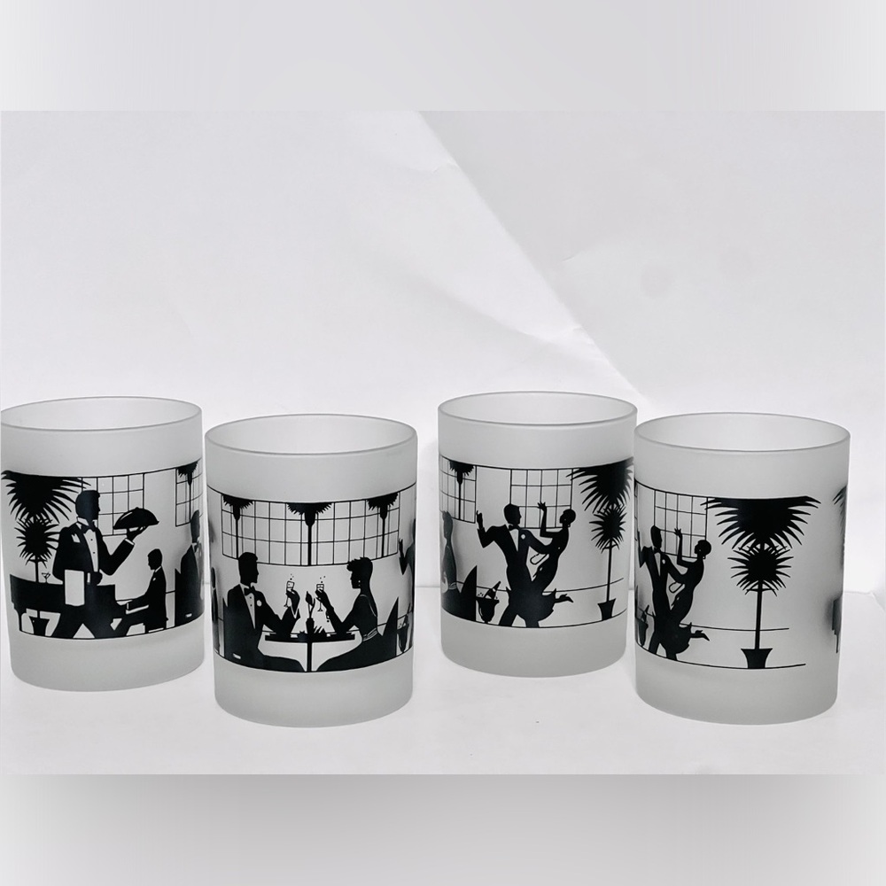 Art Deco Inspired Libby Old Fashion Drinking Glasses